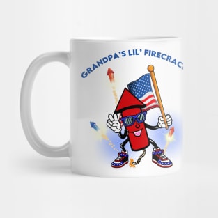 Grandpa's Lil' Firecracker Kids 4th of July Mug